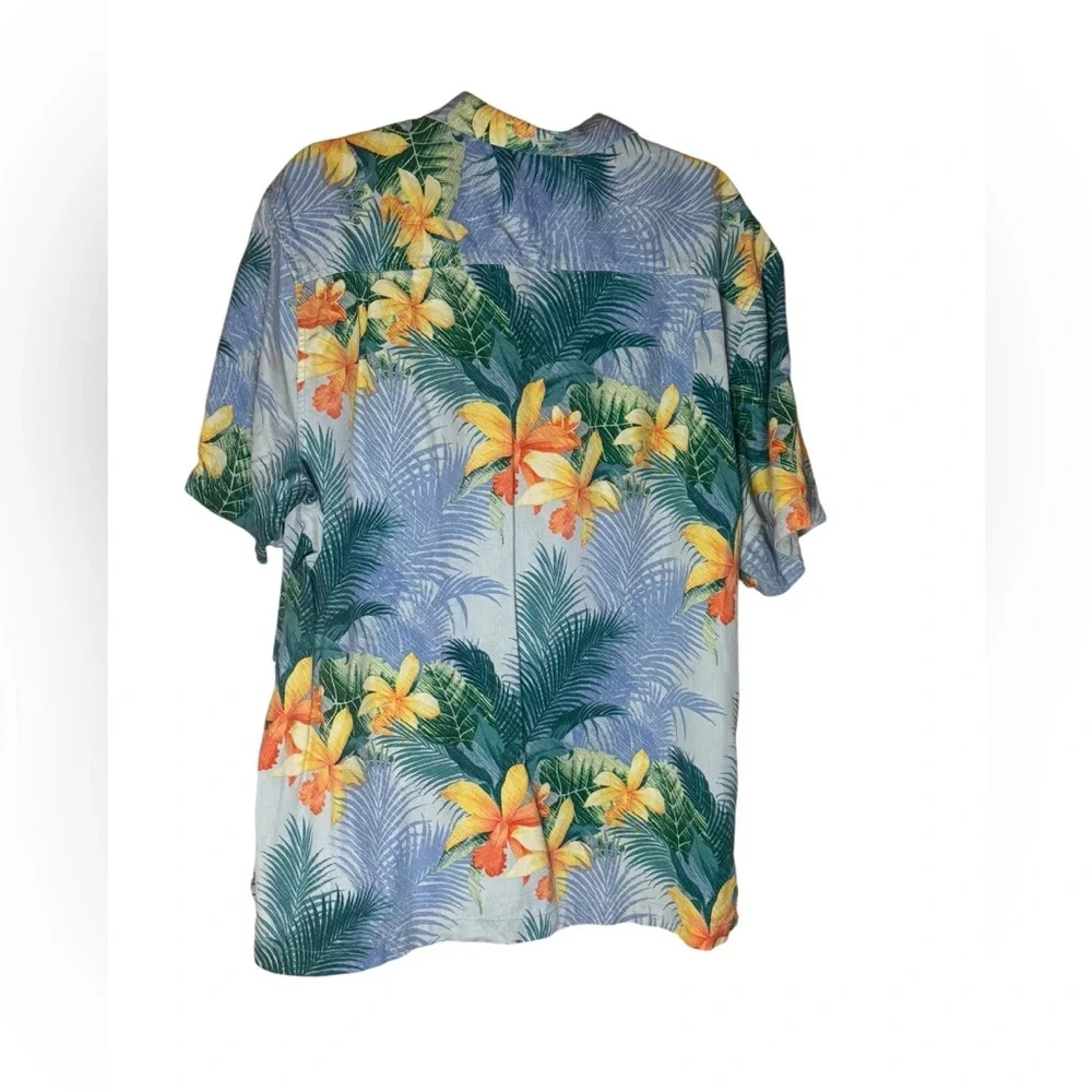 Tommy Bahama Silk Shadows in Paradise‎ Island Zone Camp Hawaiian Shirt XL